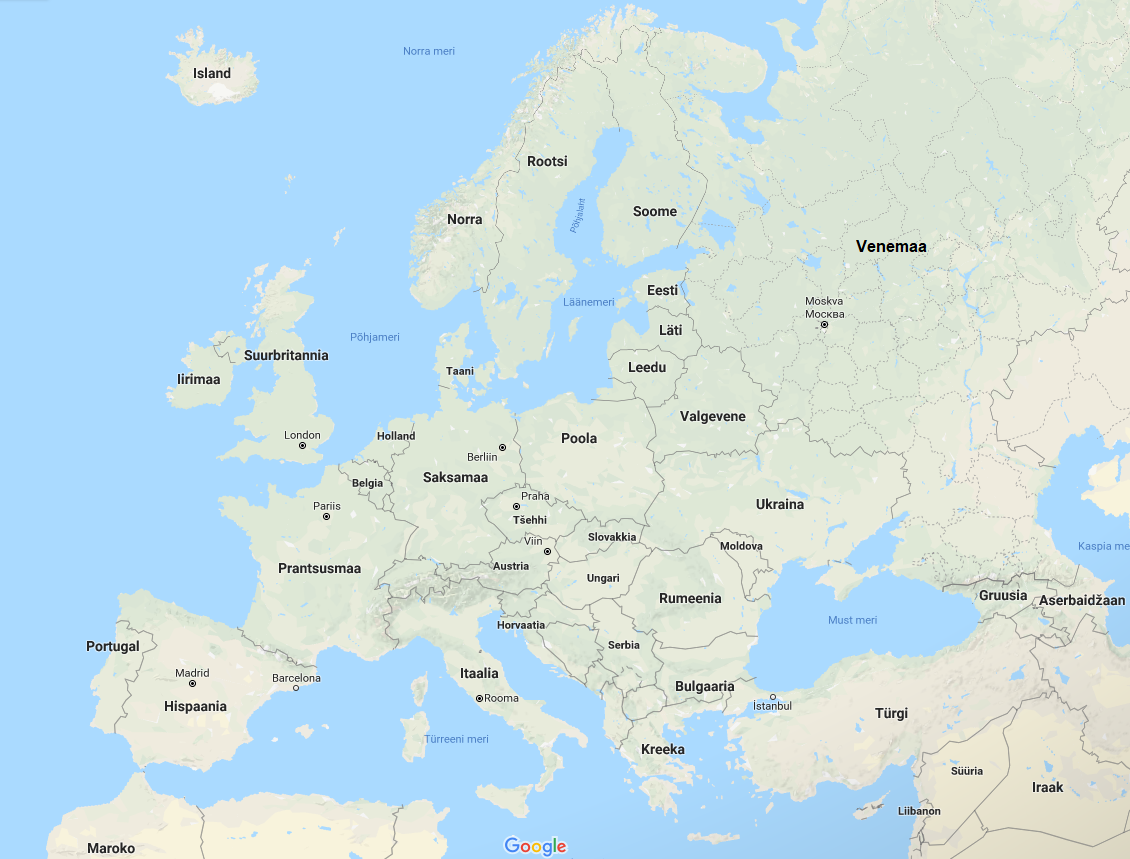 Euroopa riikide kaart